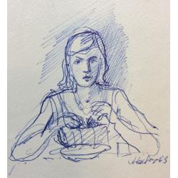 Лабас А. А. Женщина за обедом