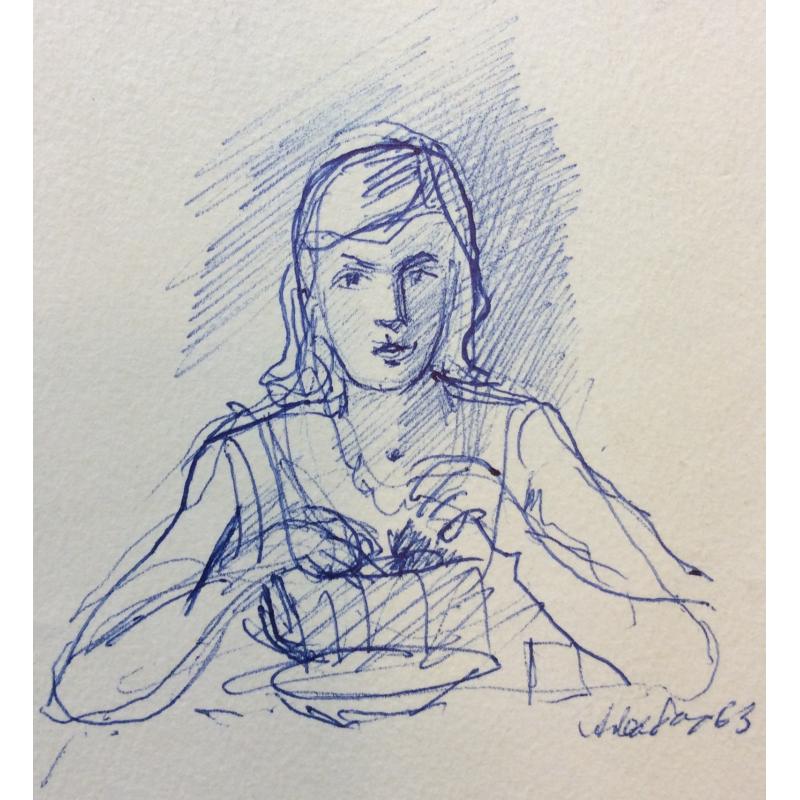 Лабас А. А. Женщина за обедом