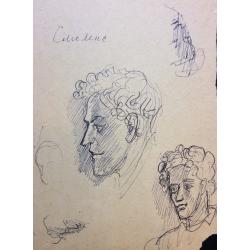 Лабас А. А. Наброски портретов