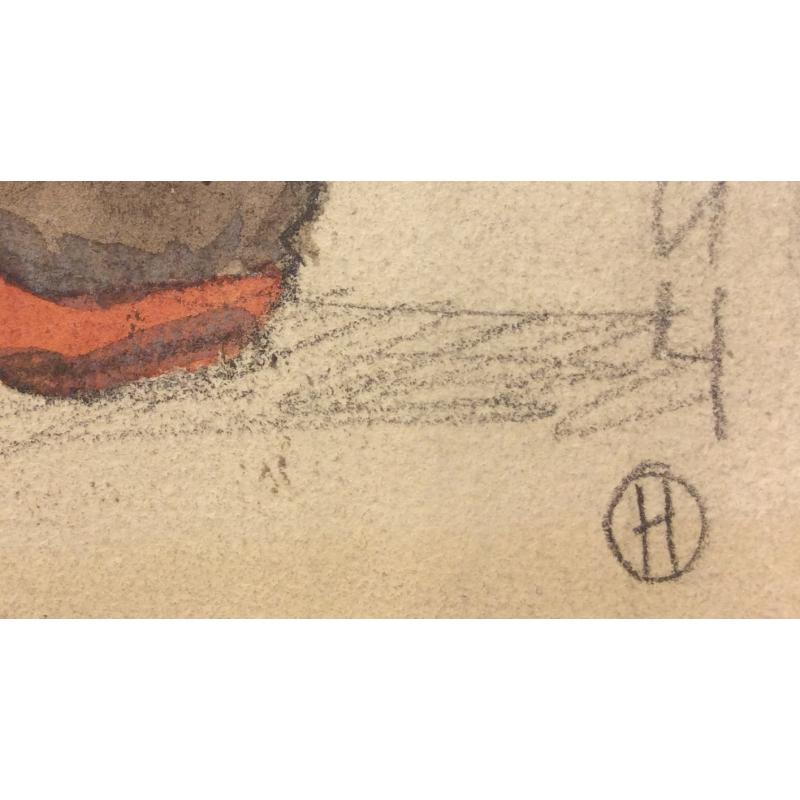 Обручева Н. Н. Эскиз костюмов Феодулии и Собакевича к спектаклю Мертвые души