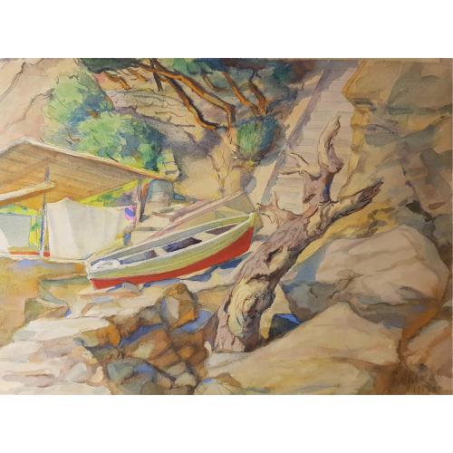 Хряков А.Ф. Крым. Сосновая роща. Пляж