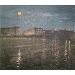 Ванеев П.И. Ленинград. Лунная ночь на Неве. (У моста лейтенанта Шмидта)