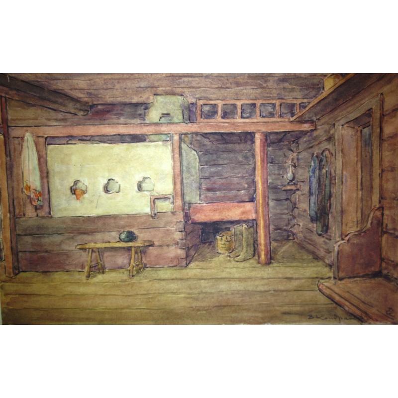 Кондратьев В.С. В избе. Вологодская обл.