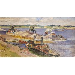 Неизвестный художник. Речной порт