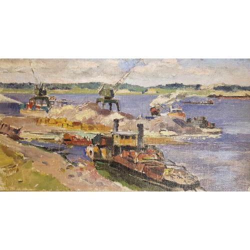 Неизвестный художник. Речной порт