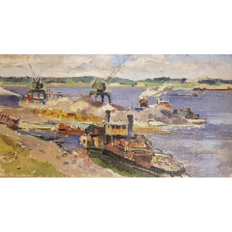 Неизвестный художник. Речной порт