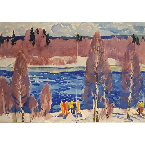 Матушевский Ю.В. Лыжная прогулка вдоль реки