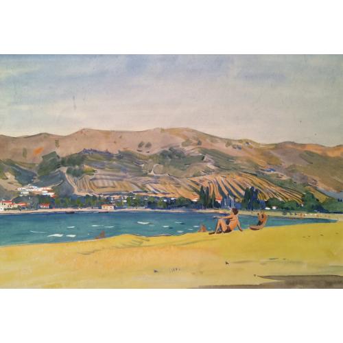 Красковский С.С. В Крыму на пляже