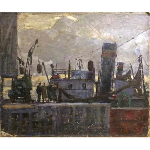 Вейдеманис Э.К. Архангельск. Причал трал-флота