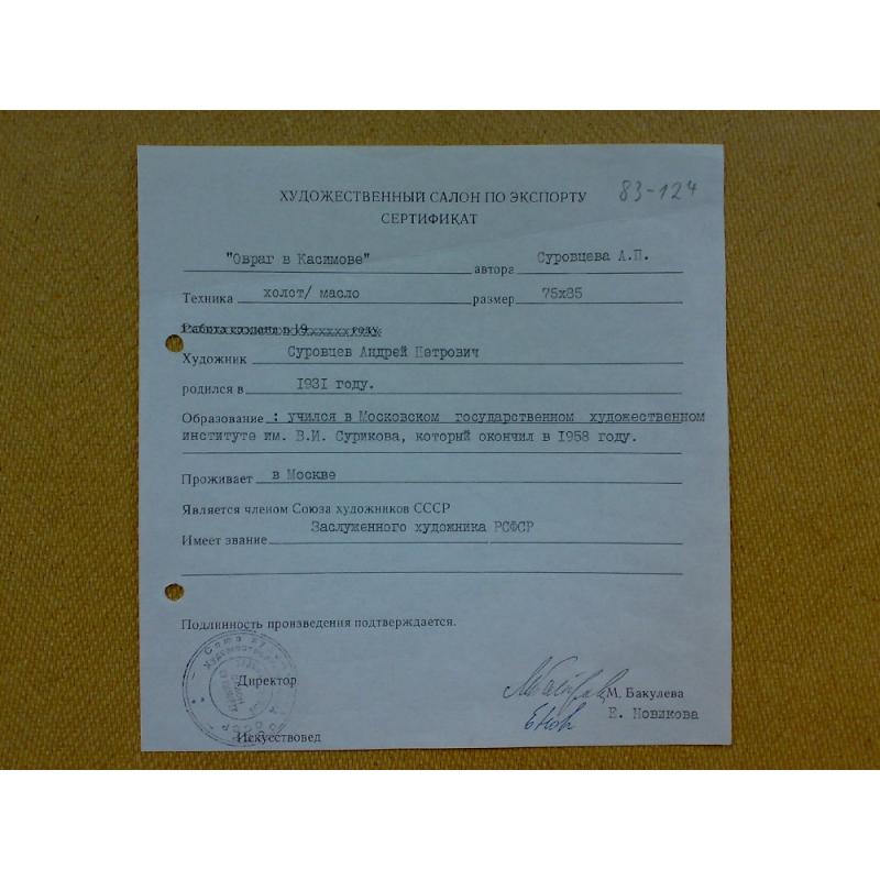 Суровцев А.П. Овраг в Касимове