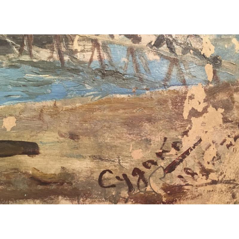 Судаков П.Ф. Выгрузка песка с баржи