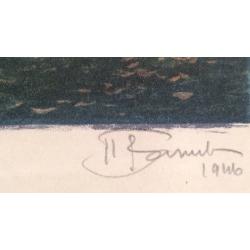 Ванеев П.И. Ленинград. Лунная ночь на Неве. (У моста лейтенанта Шмидта)